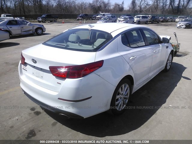 5XXGM4A73FG504829 - 2015 KIA OPTIMA LX WHITE photo 4