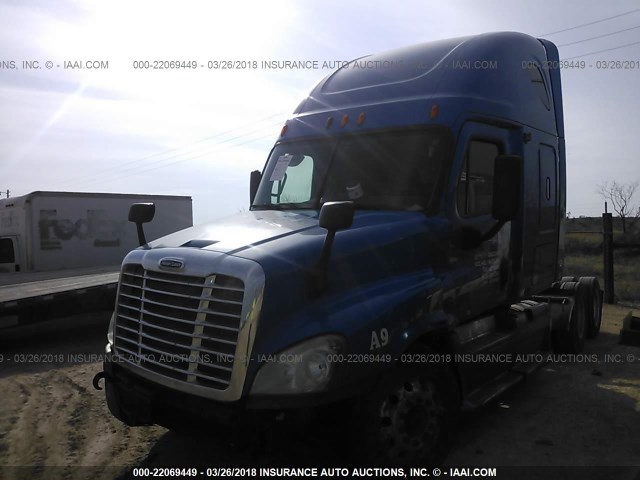 1FUJGLDR3BLAT6448 - 2011 FREIGHTLINER CASCADIA 125  BLUE photo 2