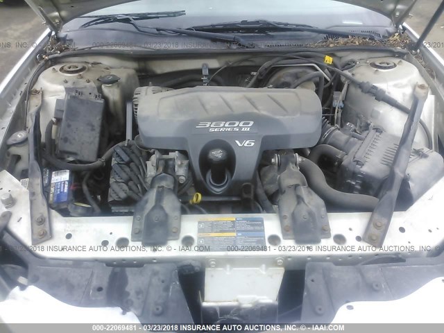 2G2WP522851125510 - 2005 PONTIAC GRAND PRIX SILVER photo 10