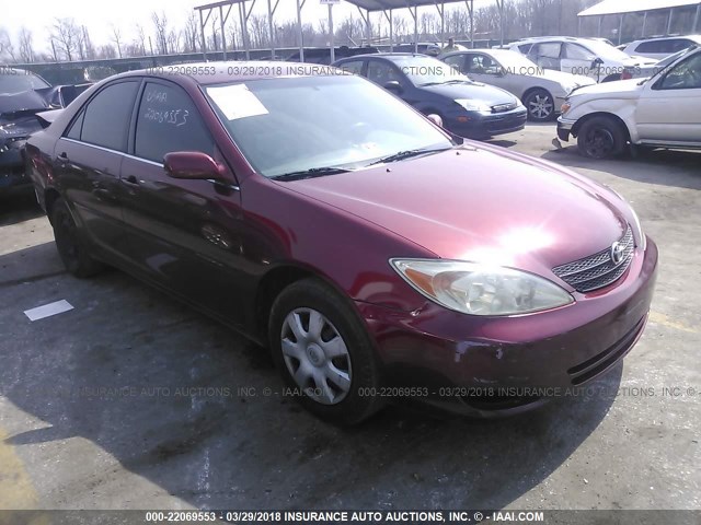 JTDBE30K830194259 - 2003 TOYOTA CAMRY LE/XLE BURGUNDY photo 1