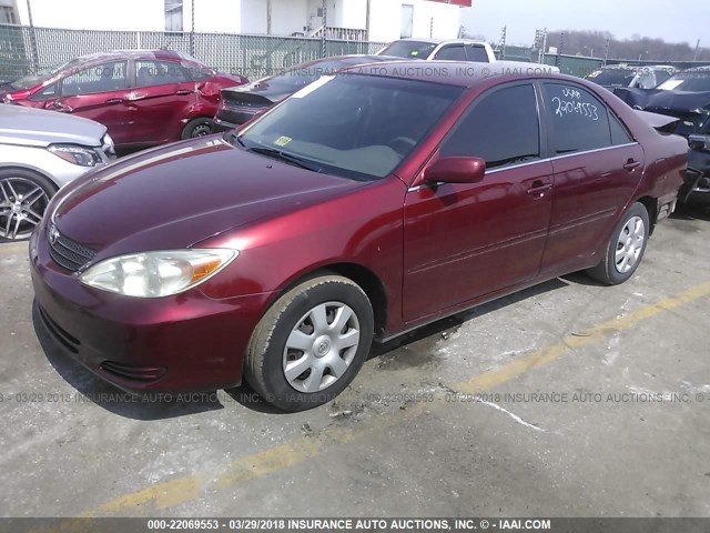 JTDBE30K830194259 - 2003 TOYOTA CAMRY LE/XLE BURGUNDY photo 2