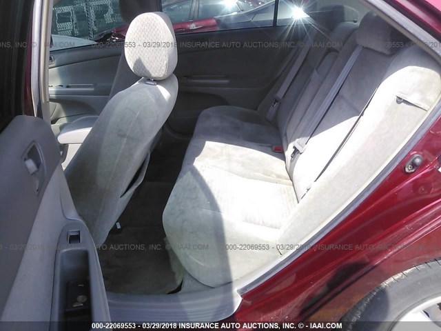 JTDBE30K830194259 - 2003 TOYOTA CAMRY LE/XLE BURGUNDY photo 8