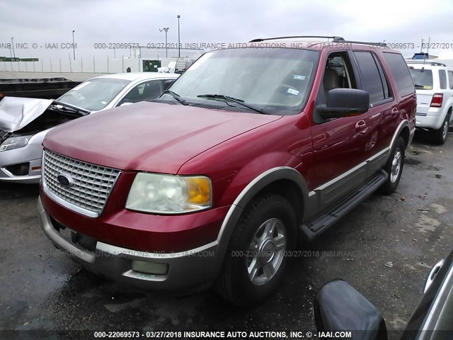 1FMPU17L43LA72844 - 2003 FORD EXPEDITION EDDIE BAUER RED photo 2