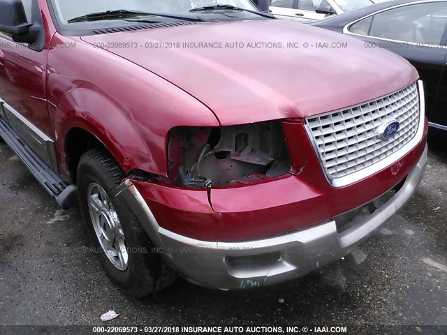 1FMPU17L43LA72844 - 2003 FORD EXPEDITION EDDIE BAUER RED photo 6