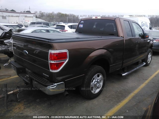 1FTFX1CFXCFC17875 - 2012 FORD F150 SUPER CAB BROWN photo 4