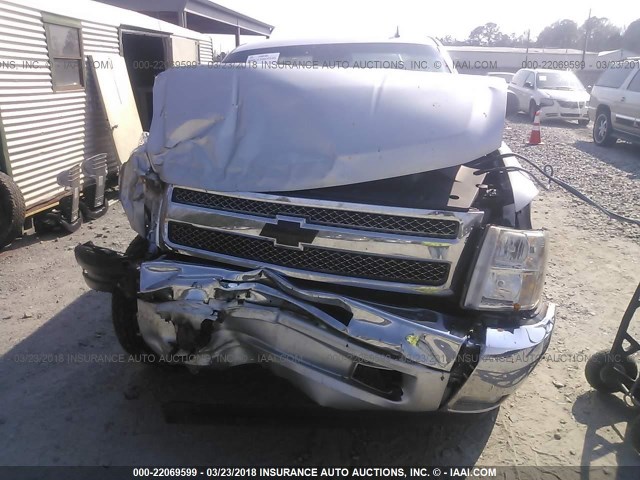 1GCRKSE71DZ311716 - 2013 CHEVROLET SILVERADO K1500 LT SILVER photo 6