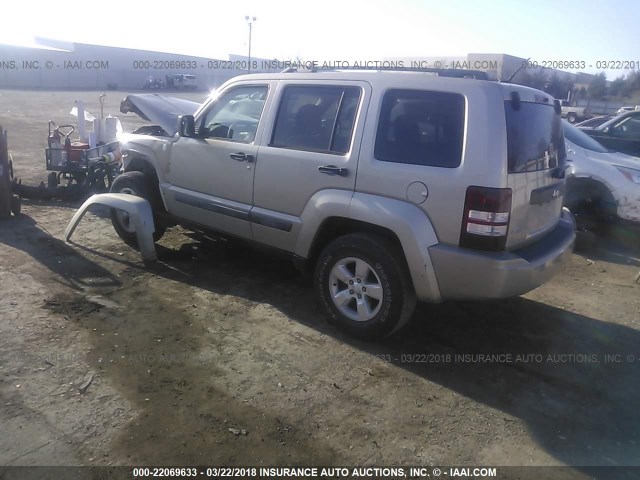 1J4PN2GK9AW182714 - 2010 JEEP LIBERTY SPORT 金色 照片 3