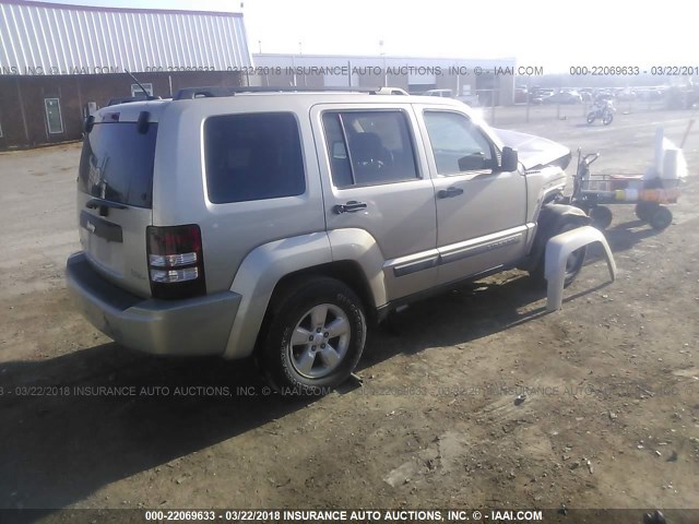 1J4PN2GK9AW182714 - 2010 JEEP LIBERTY SPORT 金色 照片 4