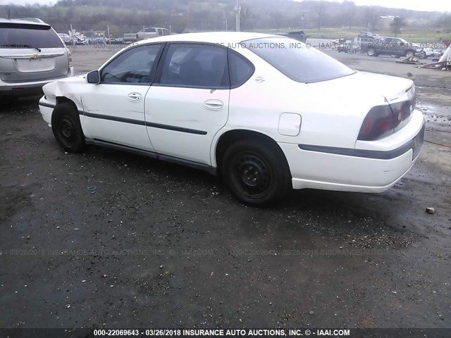 2G1WF52E649110859 - 2004 CHEVROLET IMPALA WHITE photo 3