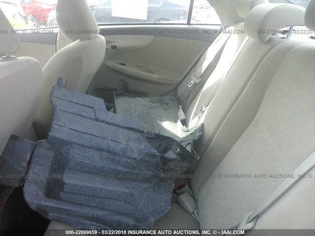 JTDBL40EX99032384 - 2009 TOYOTA COROLLA LE/XLE RED photo 8