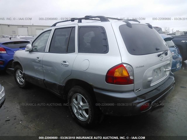 KM8SB12B54U649570 - 2004 HYUNDAI SANTA FE GL SILVER photo 3