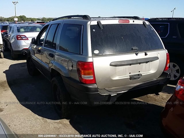 1J4GX48S11C583471 - 2001 JEEP GRAND CHEROKEE LAREDO GRAY photo 3