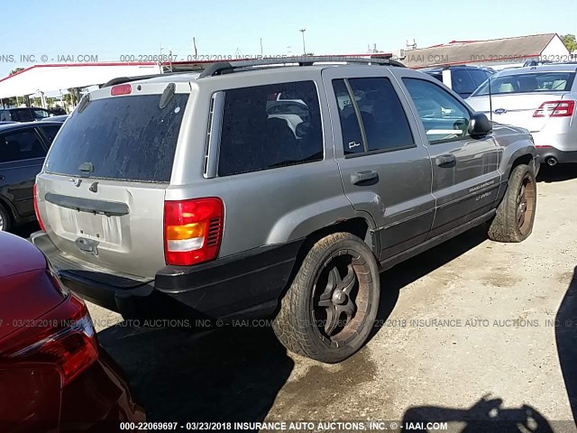 1J4GX48S11C583471 - 2001 JEEP GRAND CHEROKEE LAREDO GRAY photo 4