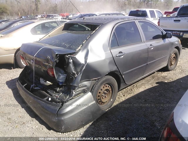 2T1BR32E35C416565 - 2005 TOYOTA COROLLA CE/LE/S GRAY photo 4