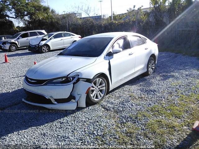 1C3CCCAB5GN179305 - 2016 CHRYSLER 200 LIMITED WHITE photo 2