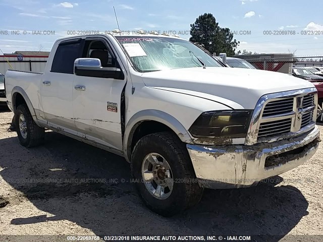 3C6UD5FL9CG198783 - 2012 DODGE RAM 2500 LARAMIE WHITE photo 1