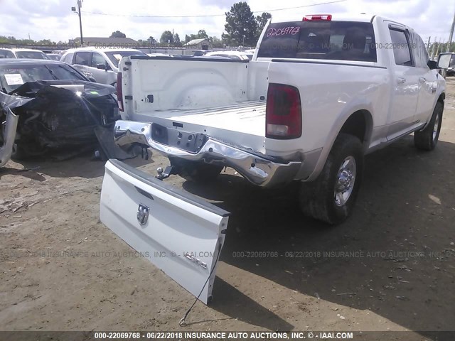 3C6UD5FL9CG198783 - 2012 DODGE RAM 2500 LARAMIE WHITE photo 4