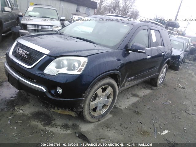 1GKER23727J133948 - 2007 GMC ACADIA SLT-1 Azul foto 2