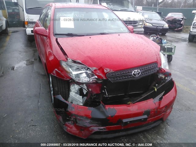 2T1KR30E08C711808 - 2008 TOYOTA COROLLA MATRIX XR RED photo 6