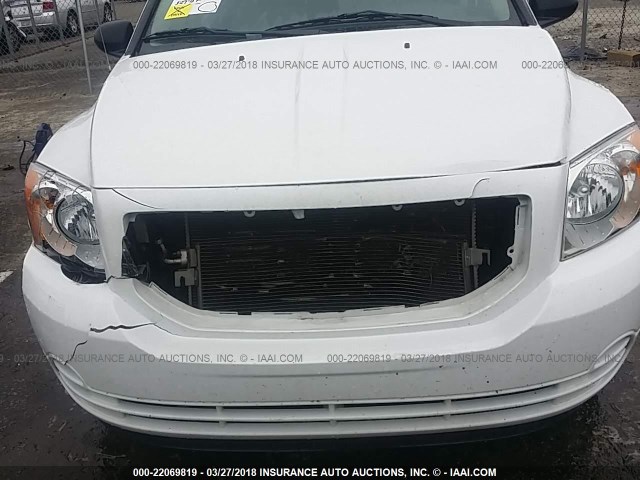 1C3CDWBA9CD510858 - 2012 DODGE CALIBER SE WHITE photo 6