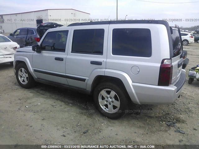 1J8HG48K96C330571 - 2006 JEEP COMMANDER SILVER photo 3