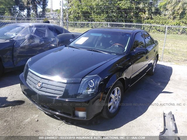 1G6DP577770149502 - 2007 CADILLAC CTS HI FEATURE V6 BLACK photo 2