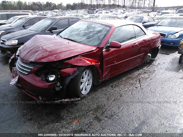 1C3LC55R88N301966 - 2008 CHRYSLER SEBRING TOURING RED photo 2