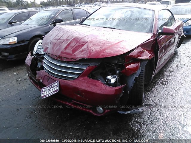 1C3LC55R88N301966 - 2008 CHRYSLER SEBRING TOURING RED photo 6