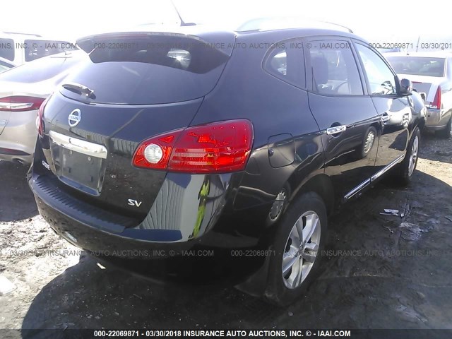 JN8AS5MT8CW604188 - 2012 NISSAN ROGUE S/SV BLACK photo 4