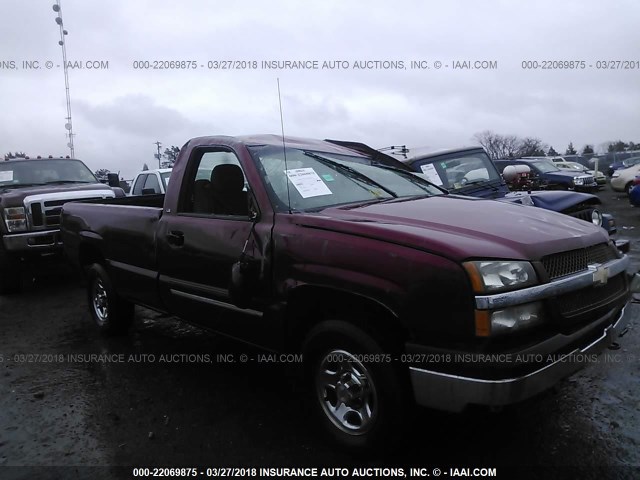 1GCEK14T64E308616 - 2004 CHEVROLET SILVERADO K1500 BURGUNDY photo 1