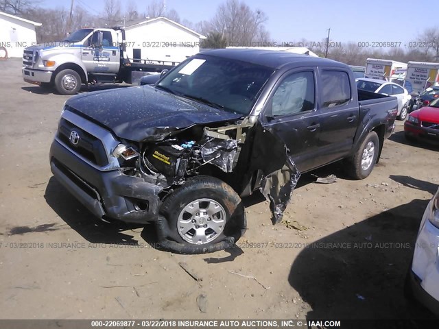 5TFJU4GN7FX064506 - 2015 TOYOTA TACOMA DOUBLE CAB PRERUNNER BLACK photo 2