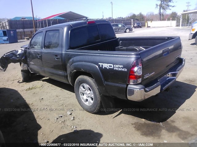 5TFJU4GN7FX064506 - 2015 TOYOTA TACOMA DOUBLE CAB PRERUNNER BLACK photo 3