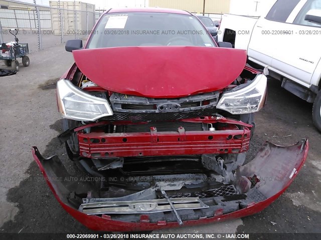 1FAHP35N58W112733 - 2008 FORD FOCUS SE/SEL/SES RED photo 6