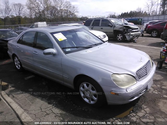 WDBNG70J11A141320 - 2001 MERCEDES-BENZ S 430 SILVER photo 1