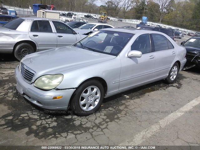 WDBNG70J11A141320 - 2001 MERCEDES-BENZ S 430 SILVER photo 2