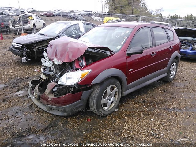 5Y2SL658X6Z405806 - 2006 PONTIAC VIBE MAROON photo 2