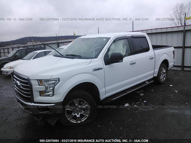 1FTEW1CF3HKC42341 - 2017 FORD F150 SUPERCREW WHITE photo 2