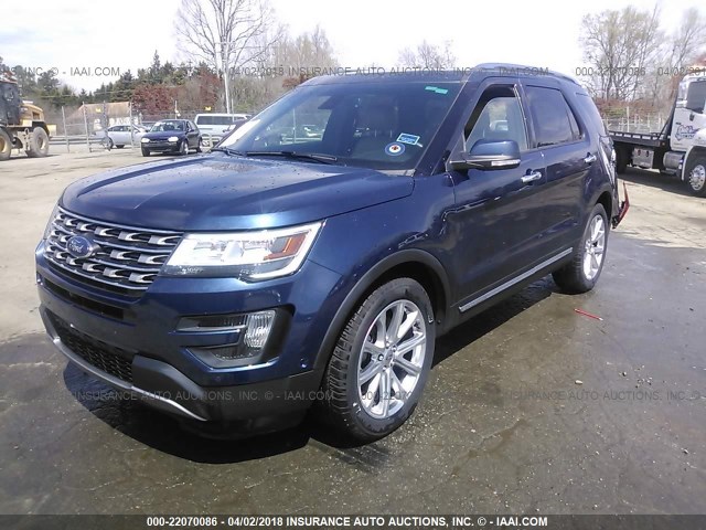 1FM5K8FH4GGB49276 - 2016 FORD EXPLORER LIMITED 蓝色 照片 2