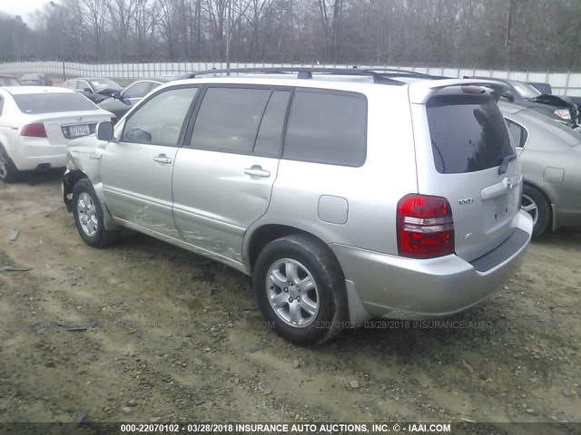 JTEGF21A230095709 - 2003 TOYOTA HIGHLANDER LIMITED SILVER photo 3