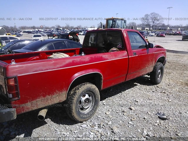 1B7GG26Y2TS678194 - 1996 DODGE DAKOTA RED photo 4