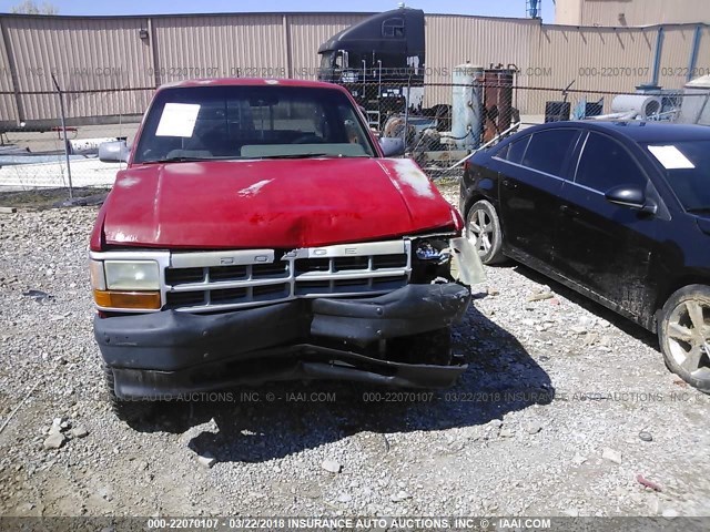 1B7GG26Y2TS678194 - 1996 DODGE DAKOTA RED photo 6