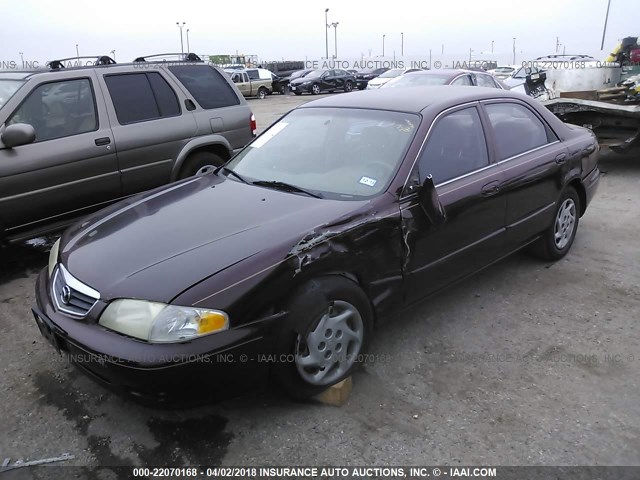 1YVGF22CX15226724 - 2001 MAZDA 626 ES/LX BURGUNDY photo 2