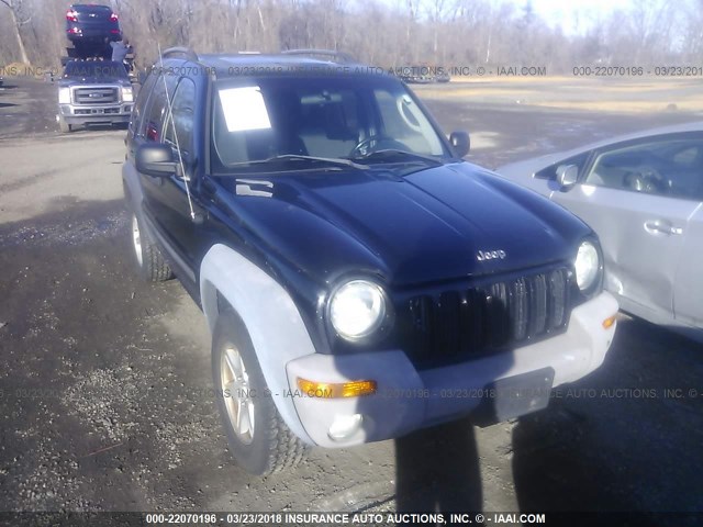 1J4GL48K34W269044 - 2004 JEEP LIBERTY SPORT BLACK photo 1