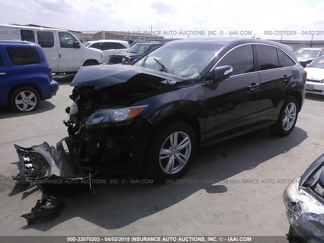 5J8TB3H35FL008904 - 2015 ACURA RDX GRAY photo 2