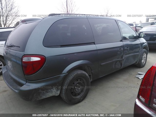 1D4GP24R95B374796 - 2005 DODGE GRAND CARAVAN SE BLUE photo 4