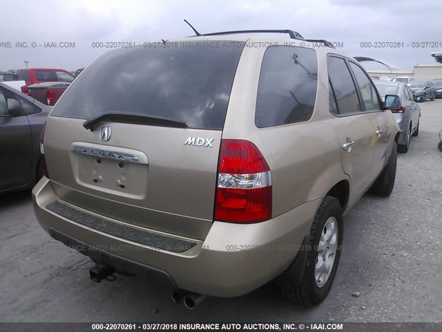 2HNYD18672H532988 - 2002 ACURA MDX TOURING GOLD photo 4