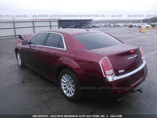 2C3CCAAG3EH140802 - 2014 CHRYSLER 300 MAROON photo 3