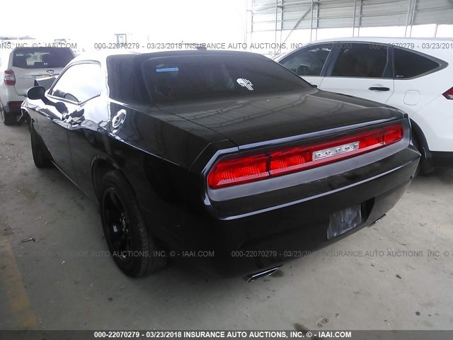 2C3CDYAGXCH158197 - 2012 DODGE CHALLENGER SXT BLUE photo 3