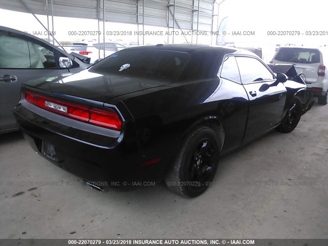 2C3CDYAGXCH158197 - 2012 DODGE CHALLENGER SXT BLUE photo 4