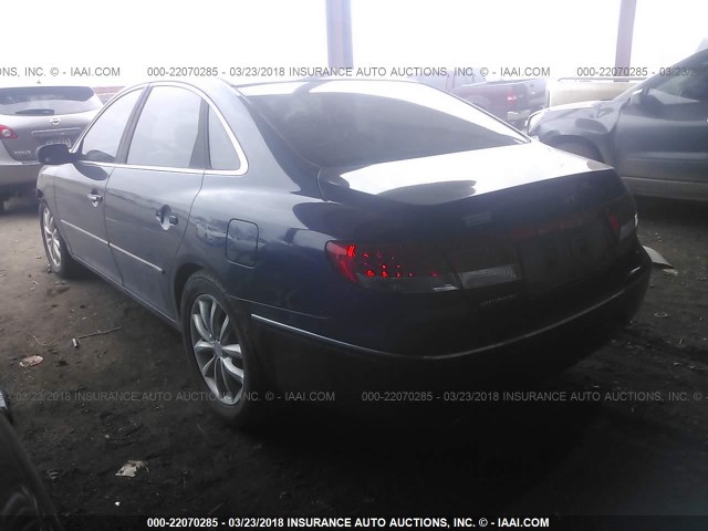 KMHFC46F56A082004 - 2006 HYUNDAI AZERA SE/LIMITED BLUE photo 3